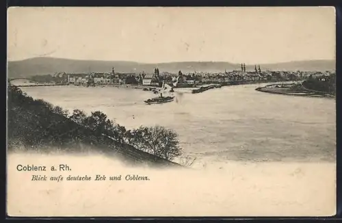 AK Coblenz a. Rh., Blick aufs Deutsche Eck