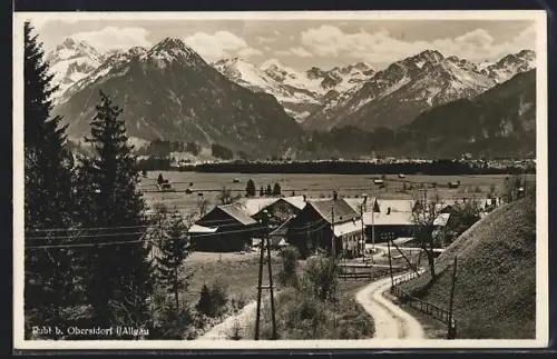 AK Oberstdorf i. Allgäu, Ort mit Alpenpanorama