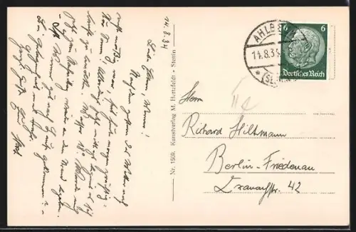 AK Ahlbeck, Strandpartie mit Strandkörben und Segelbooten