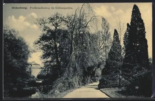 AK Oldenburg, Promenadenweg im Schlossgarten