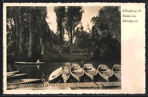 AK Oldenburg /i. O., Partie am Schlosspark