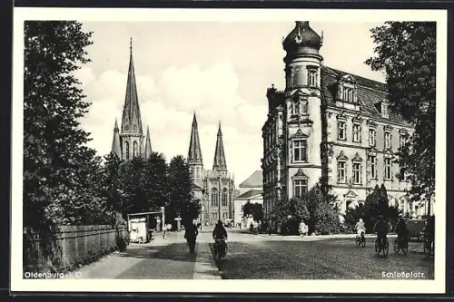 AK Oldenburg /i. O., Schlossplatz