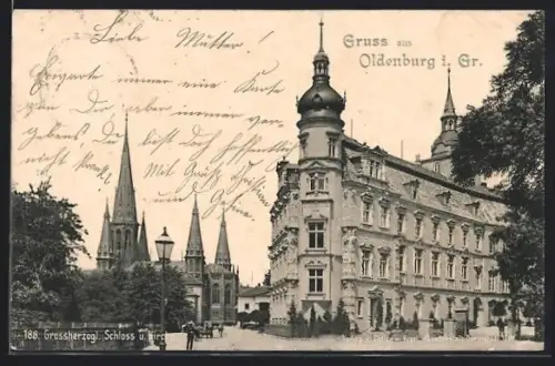 AK Oldenburg i. Gr., Grossherzogl. Schloss, Kirchen