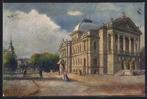 AK Oldenburg i. Gr., Grossherzogliches Theater