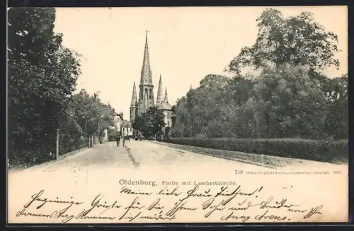 AK Oldenburg, Partie mit Lambertikirche