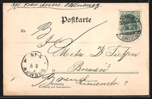 AK Oldenburg, Partie mit Lambertikirche