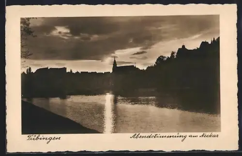 AK Tübingen, Abendstimmung am Neckar