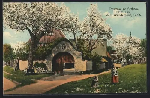 AK Panschwitz /Wendenland, Bauernhof bei Kloster St. Marienstern