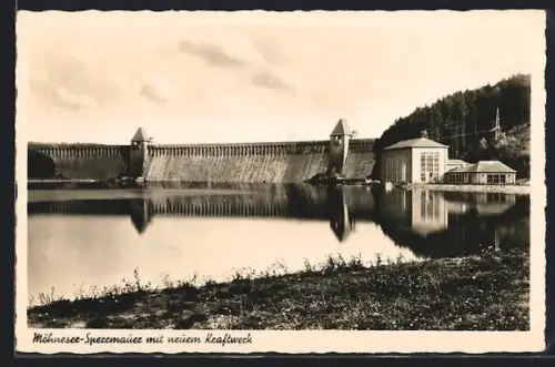 AK Möhnesee, Sperrmauer mit neuem Kraftwerk