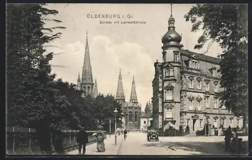 AK Oldenburg i. Gr., Schloss, Lambertikirche