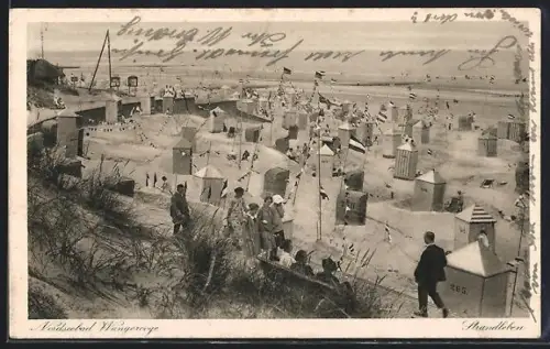 AK Wangerooge, Nordseebad, Badestrand mit Strandkörben