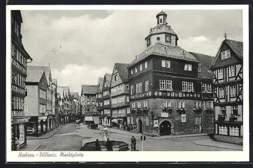 AK Herborn /Dillkreis, Marktplatz