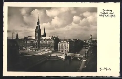 AK Hamburg, Rathaus und Platz