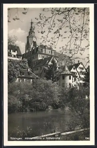 AK Tübingen, Hölderlinturm, Stiftskirche