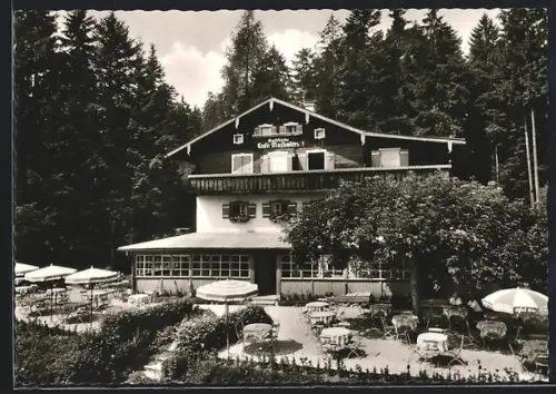 AK Berchtesgaden, Gaststätte Café Rostalm, Inh. E. Drummer, Biergarten