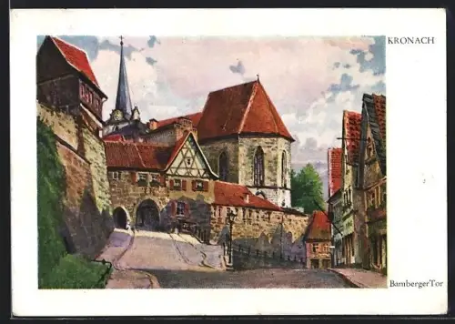 Künstler-AK Kronach, Bamberger Tor