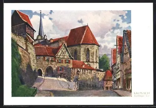 Künstler-AK Kronach, Bamberger Tor