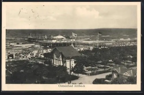 AK Ahlbeck, Seebrücke, Strand, Strandkörbe