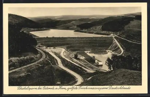 AK Osterode a. Harz, Sösestalsperre, grösste Trinkwassersperre Deutschlands