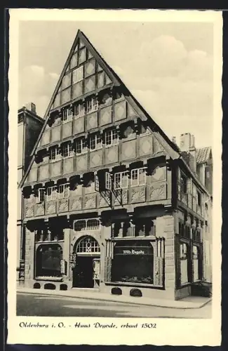 AK Oldenburg /i. O., Haus Degode, erbaut 1502