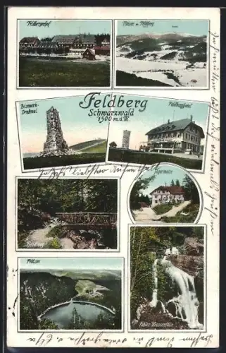 AK Feldberg /Schwarzwald, Bismarck-Denkmal, Feldbergerhof, Feldsee