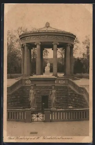 AK Bad Homburg v. d. H., Elisabethenbrunnen