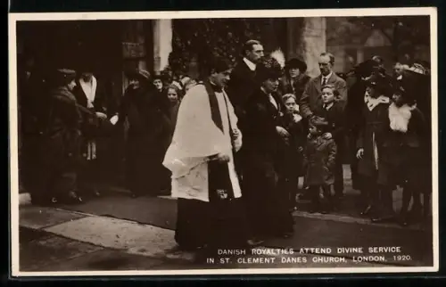 AK London, Danish Royalties attend divine service in St. Clement Danes Church