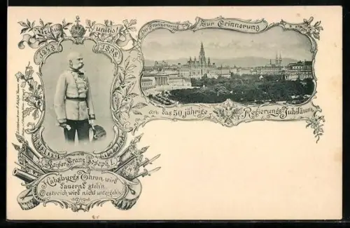 AK Kaiser Franz Josef I. von Österreich in Uniform