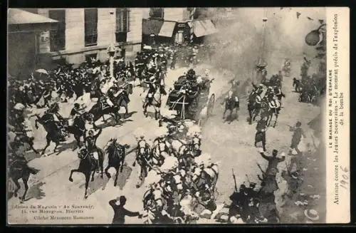 AK Madrid, Le mariage du roi d`Espagne, Le moment précis de l`explosion de la bombe 1906