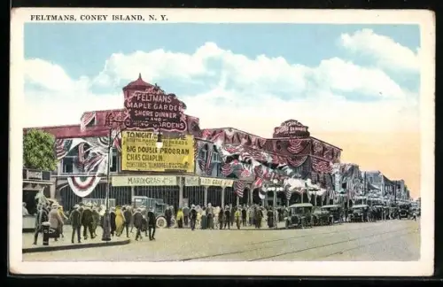 AK Coney Island, N.Y., Feltmans Maple Garde Shore Dinner