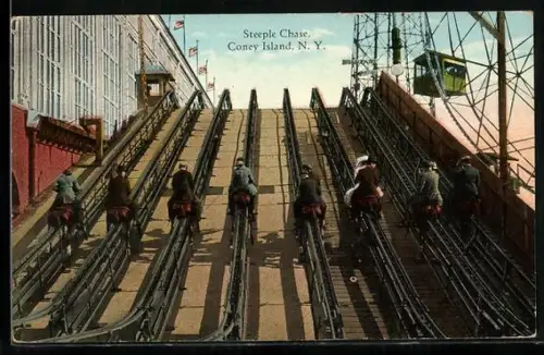 AK Coney Island, N.Y., Steeple Chase