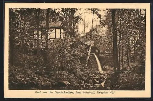 AK Neudeckmühle /Wilsdruff, Mühle, Fachwerkhaus