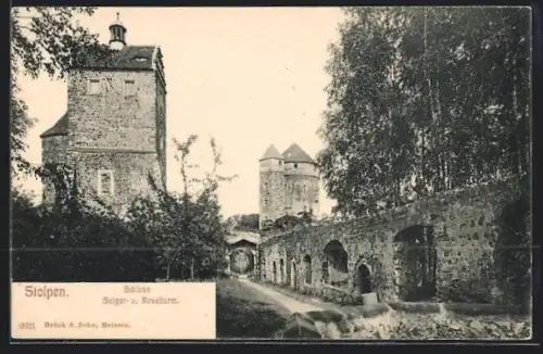 AK Stolpen, Schloss, Seiger- und Koselturm