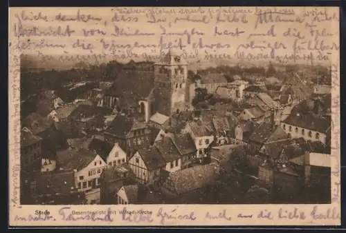 AK Stade, Gesamtansicht mit Wilhadi-Kirche