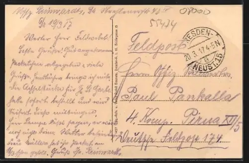 AK Dresden, Neues Rathaus, Ring-Strasse