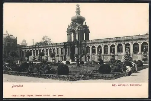 AK Dresden, Kgl. Zwinger, Südportal