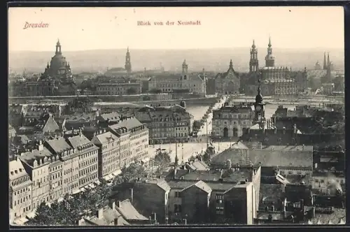 AK Dresden, Blick von der Neustadt