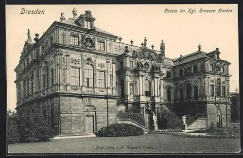 AK Dresden, Palais im Kgl. Grossen Garten