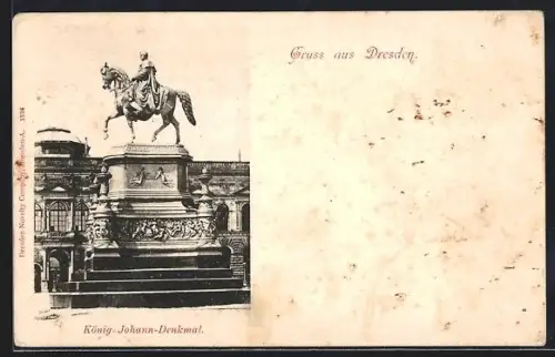 AK Dresden, König-Johann-Denkmal