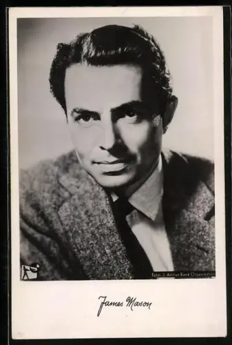 AK Schauspieler James Mason im Porträt