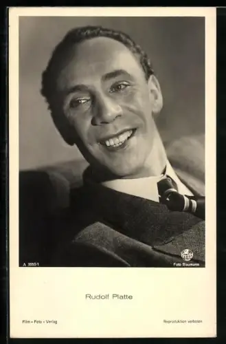 AK Schauspieler Rudolf Platte, lächelnd