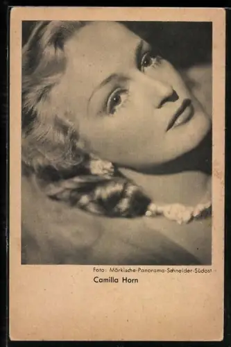 AK Schauspielerin Camilla Horn mit melancholischem Blick