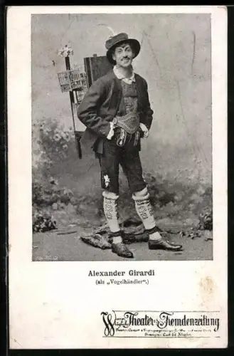 AK Schauspieler Alexander Girardi als Vogelhändler
