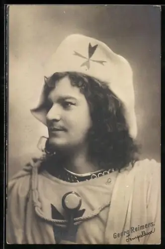 AK Schauspieler Georg Reimers mit Mütze