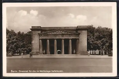AK Berlin, Ehrenmal für die im Weltkriege Gefallenen