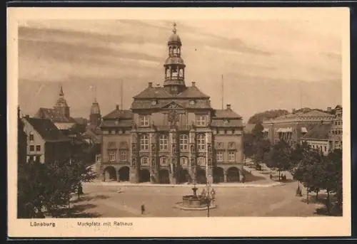 AK Lüneburg, Marktplatz mit Rathaus