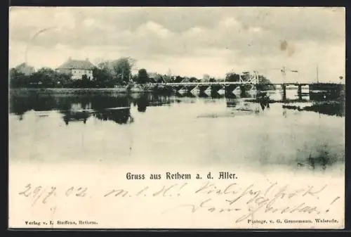 AK Rethem a. d. Aller, Brücke über die Aller
