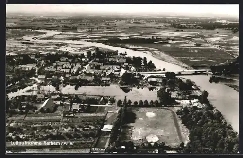 AK Rethem /Aller, Luftaufnahme