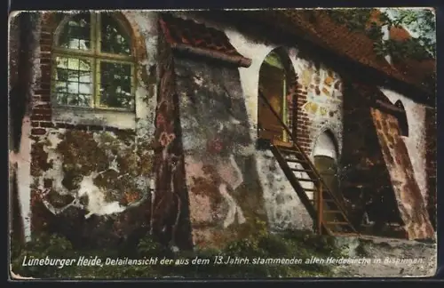 AK Bispingen /Lüneburger Heide, Alte Heidekirche aus dem 13. Jahrhundert