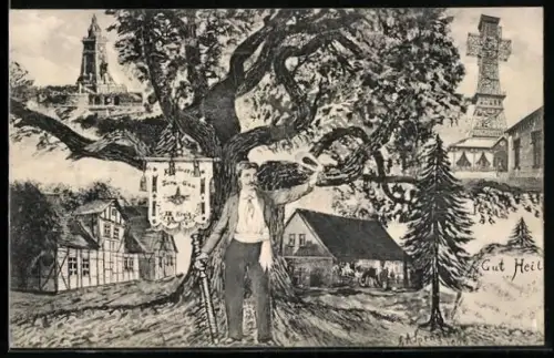 AK Verschiedene Ortsansichten eines Turngaus